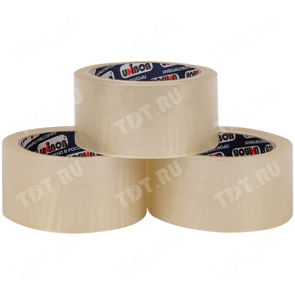 Клейкая лента прозрачная Unibob®, 48мм*66м*45мкм