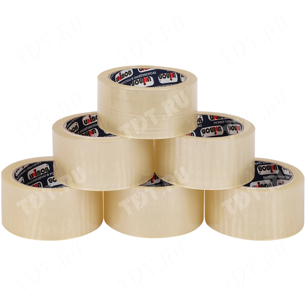 Клейкая лента прозрачная Unibob®, 48мм*66м*45мкм