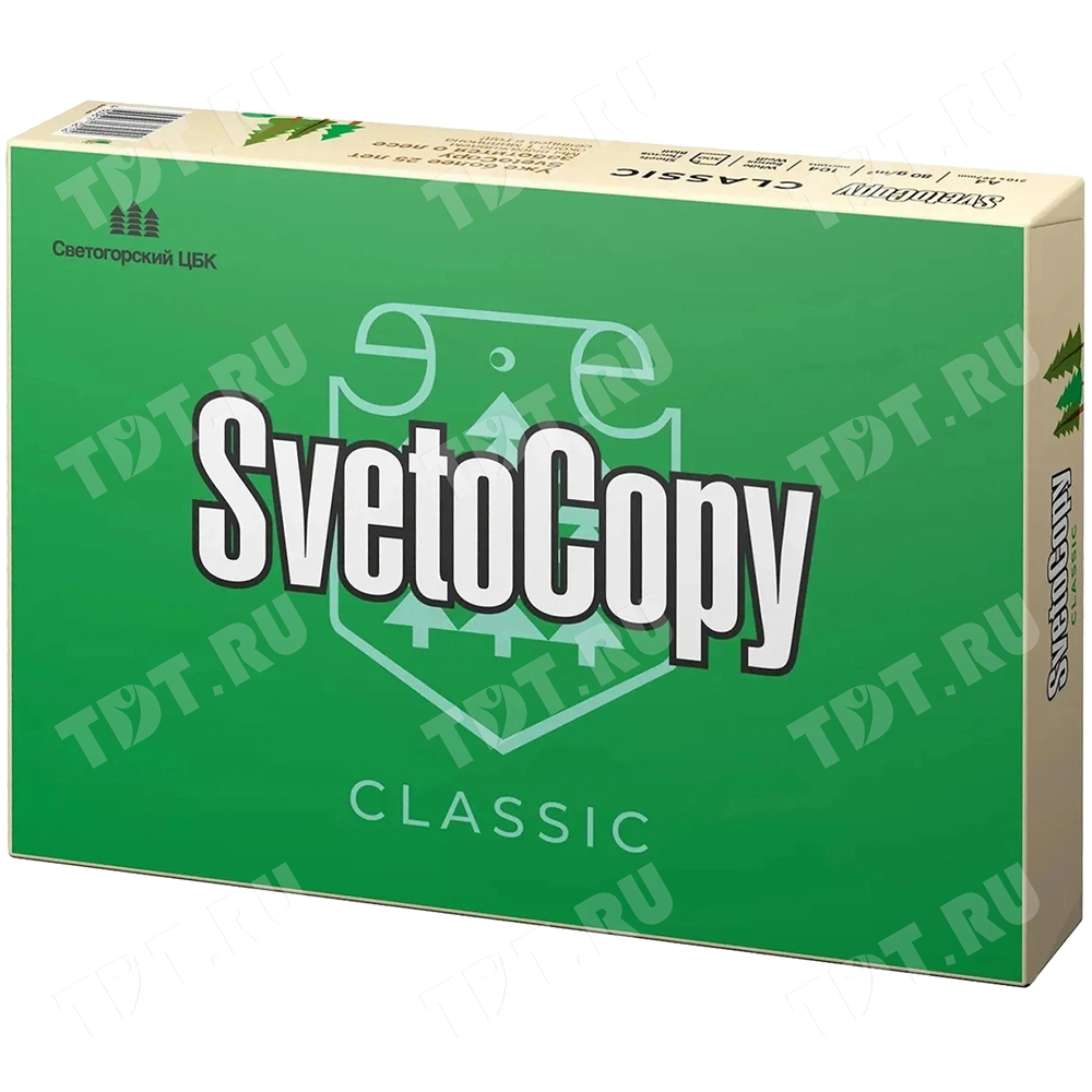 Офисная бумага SvetoCopy, формат А4, 500 листов/пачка, 80 г/м²