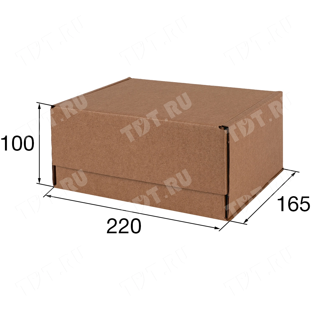Почтовый короб тип «Д», 220*165*100 мм, T-23 В, 100% целлюлоза