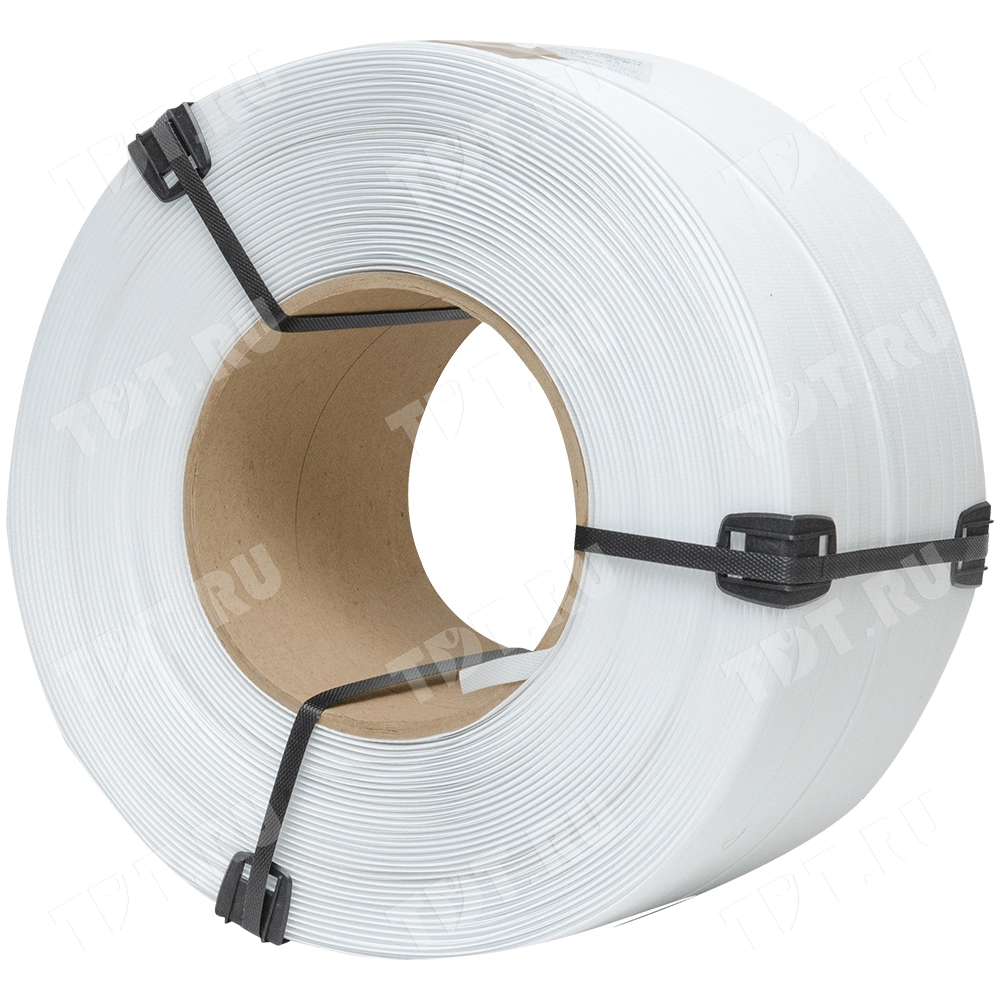 Стреппинг лента полипропиленовая (ПП), 12мм*0.6мм*3000м, белая