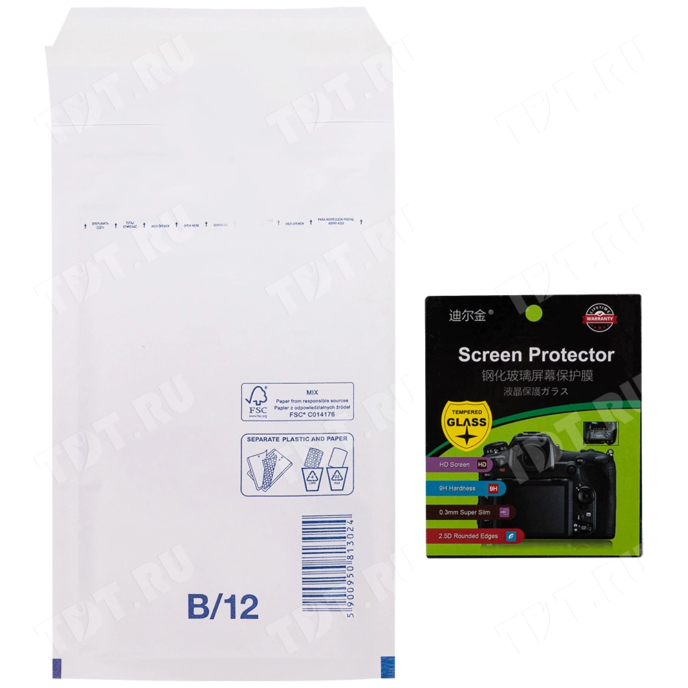Белый крафт пакет с прослойкой, 14*22 см, B-12 (В/00)
