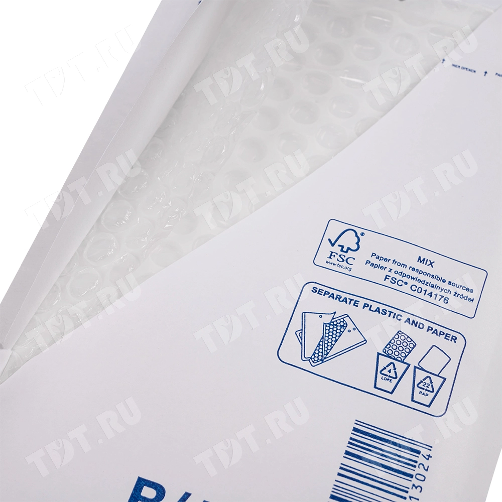 Белый крафт пакет с прослойкой, 14*22 см, B-12 (В/00)