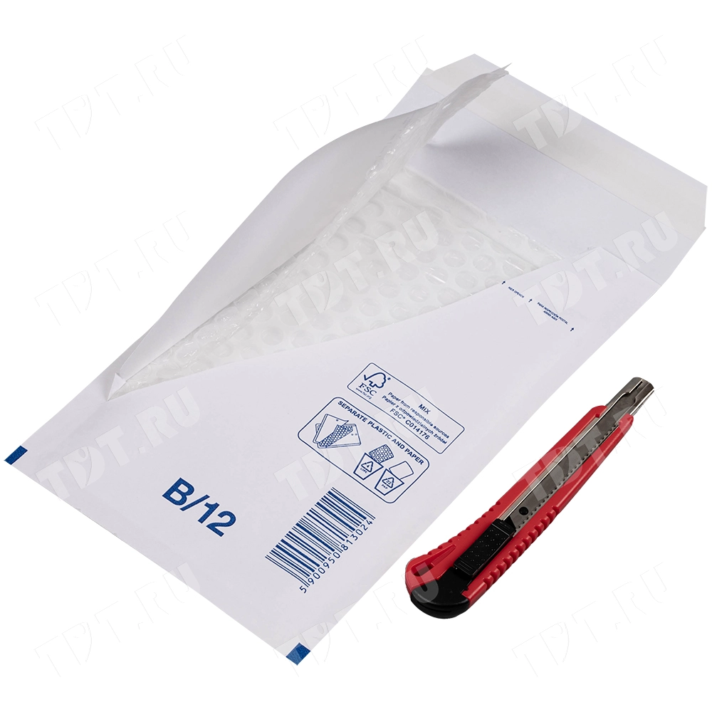 Белый крафт пакет с прослойкой, 14*22 см, B-12 (В/00)