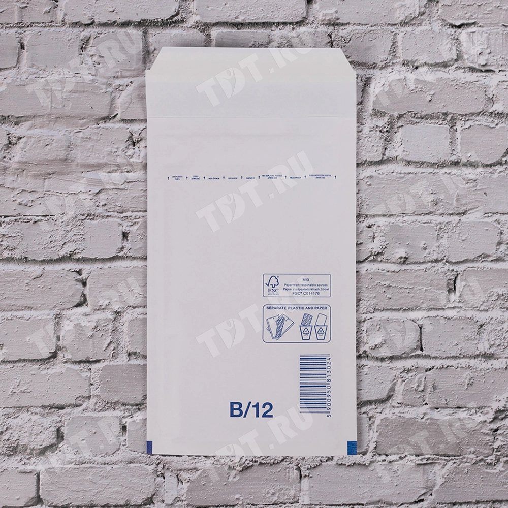 Белый крафт пакет с прослойкой, 14*22 см, B-12 (В/00)