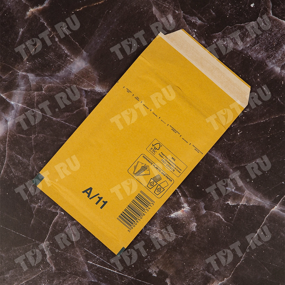 Бурый крафт пакет с прослойкой, 12*17 см, A-11-G (А/000)