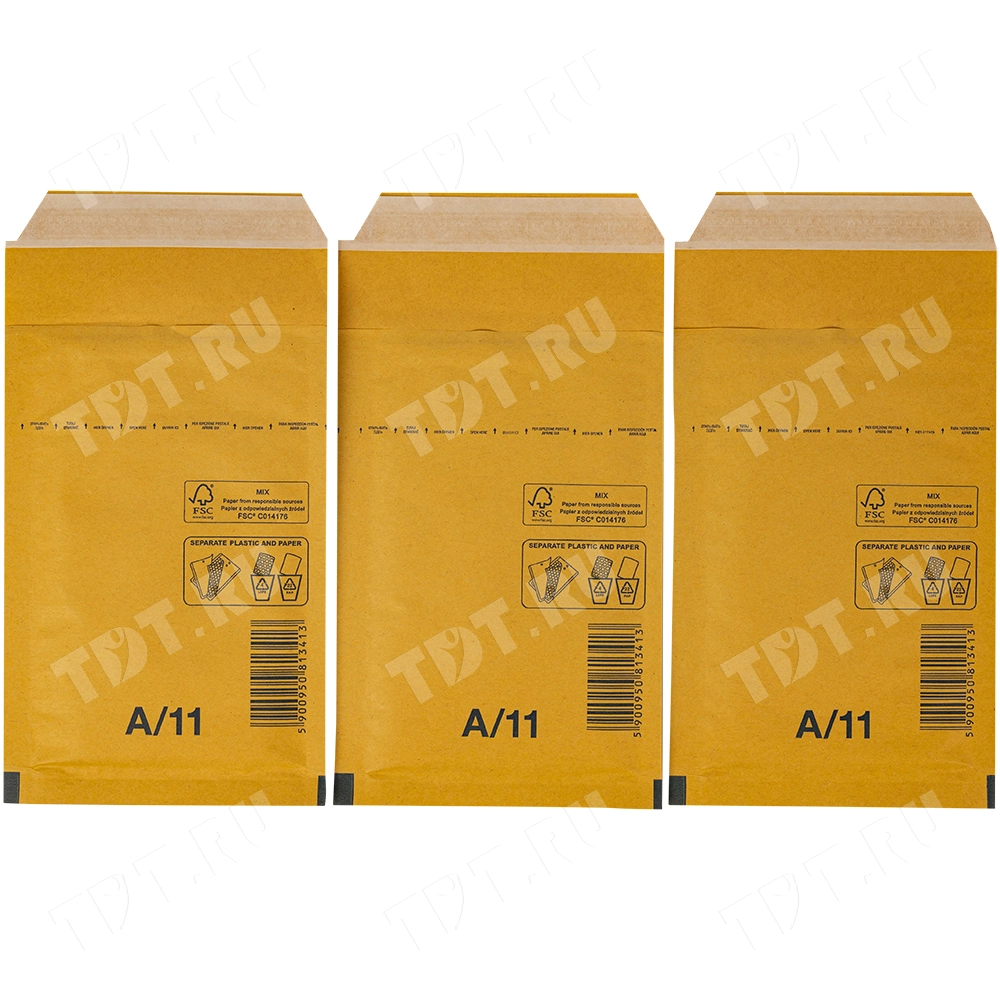 Бурый крафт пакет с прослойкой, 12*17 см, A-11-G (А/000)