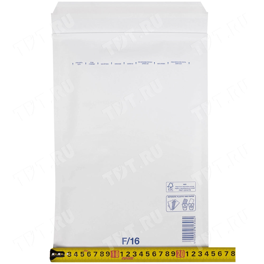 Белый крафт пакет с прослойкой, 24*34 см, F-16 (F/3)
