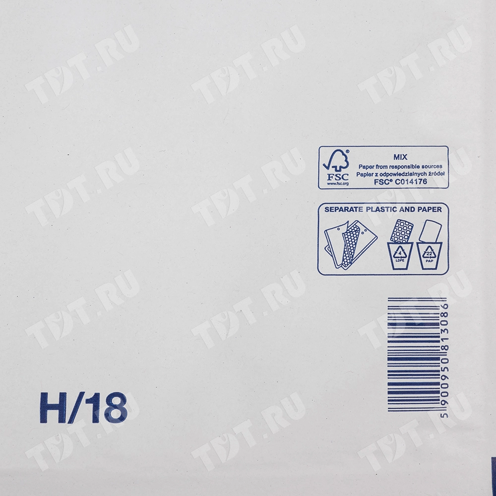 Белый крафт пакет с прослойкой, 29*37 см, H-18 (H/5)