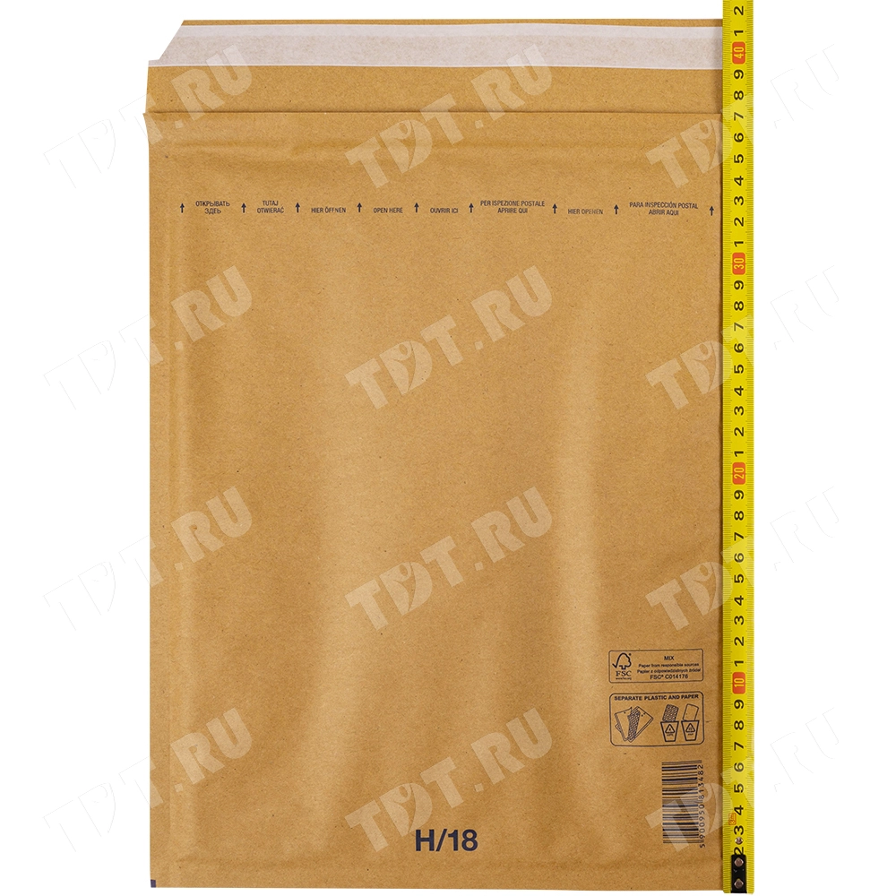 Бурый крафт пакет с прослойкой, 29*37 см, H-18-G (H/5)