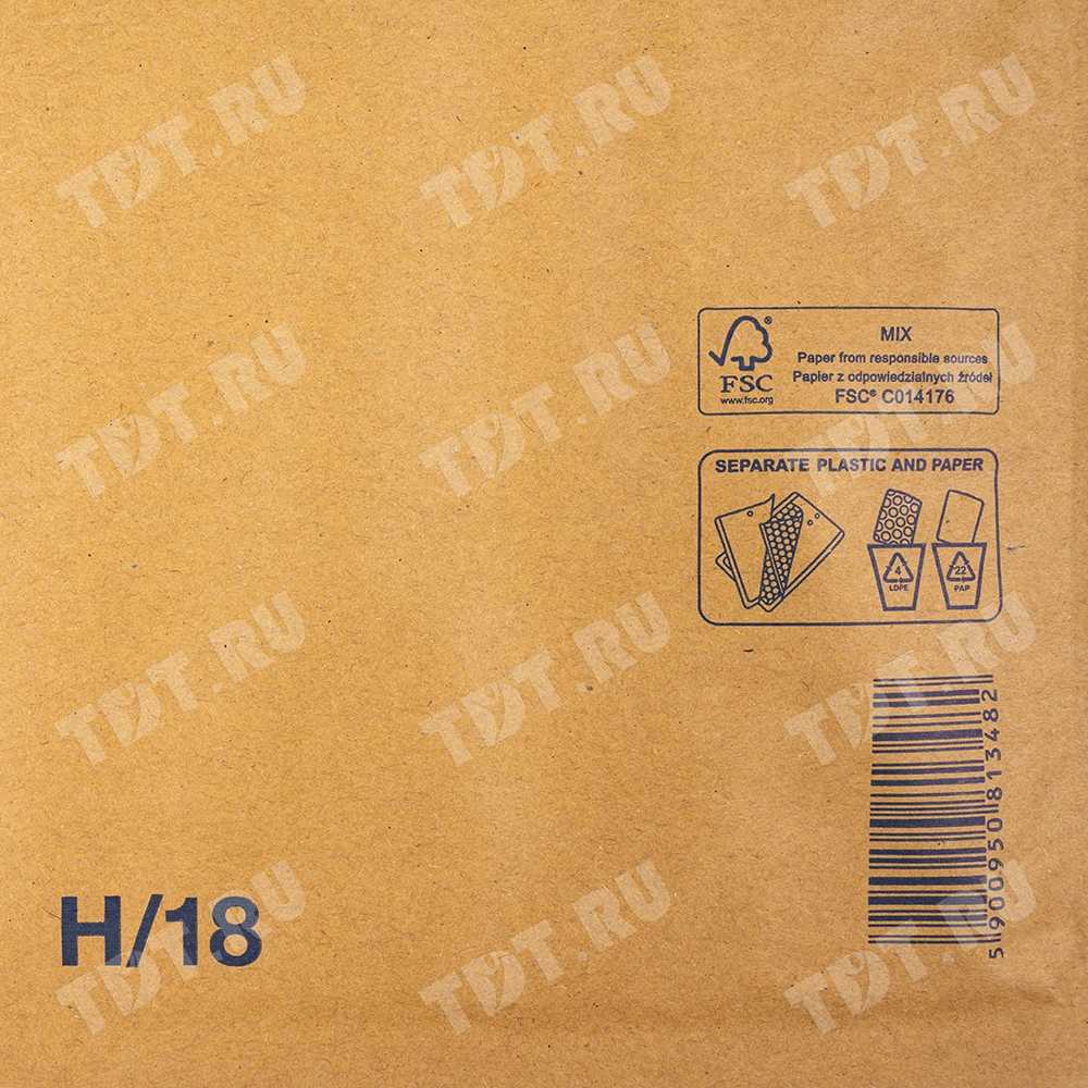 Бурый крафт пакет с прослойкой, 29*37 см, H-18-G (H/5)