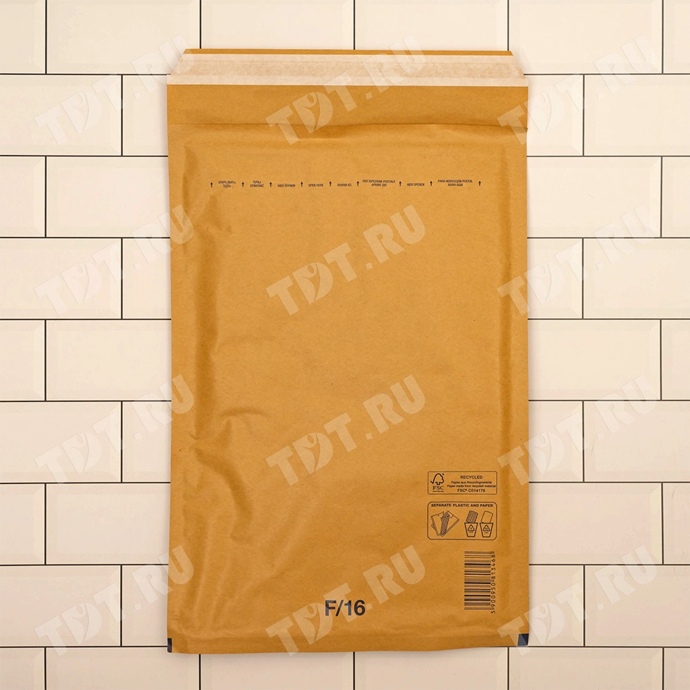 Бурый крафт пакет с прослойкой, 24*34 см, F-16-G (F/3)