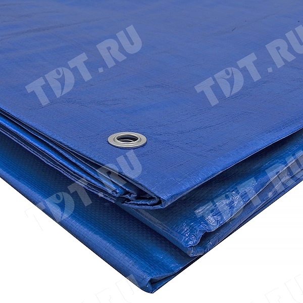 Защитный тент «Тарпаулин®» с люверсами синий, 3*6 м, 180 г/м²