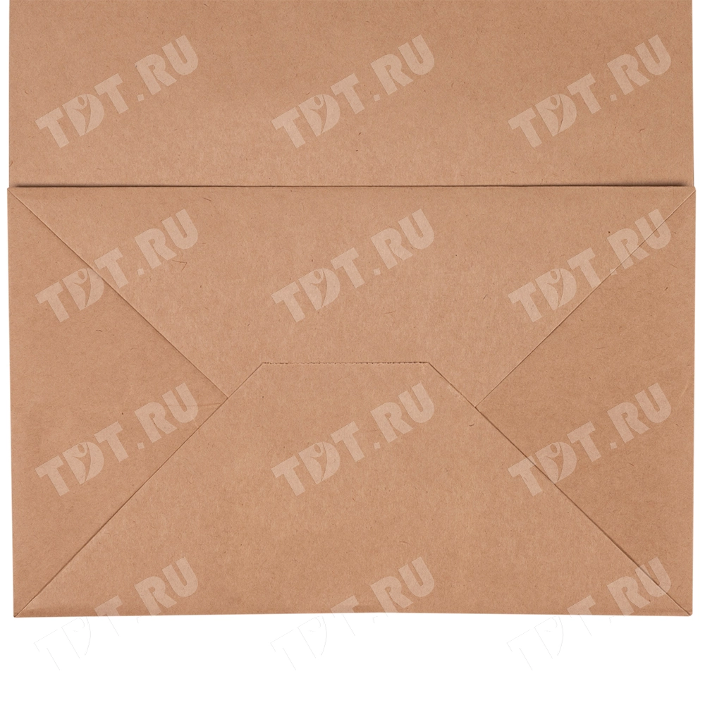 Крафт пакет с плоской ручкой, 70 г/м², 32*20*37 см