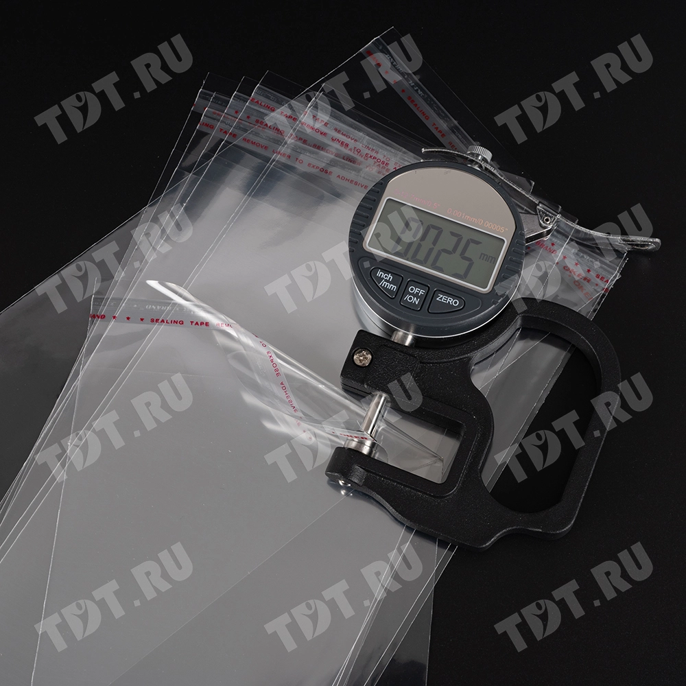 Прозрачный БОПП пакет с клеевым клапаном, 27*12 см, 100 шт.