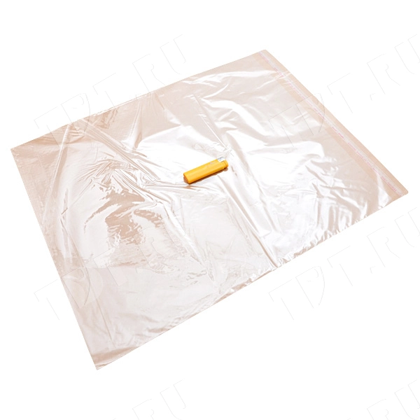Прозрачный БОПП пакет с клеевым клапаном, 55*45 см, 100 шт.
