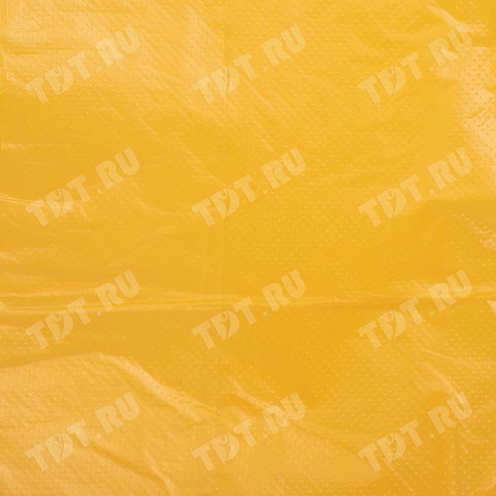 Полиэтиленовый желтый пакет майка ПНД, 25+12*45см, 11 мкм, 100шт.