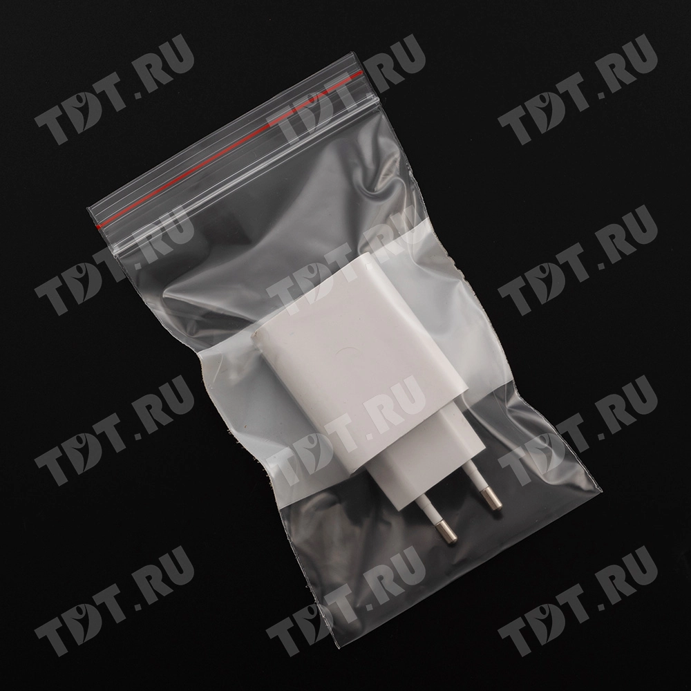 Пакет Zip Lock с полосой для надписи, прозрачный, 100*150 мм, 60 мкм, 100 шт.