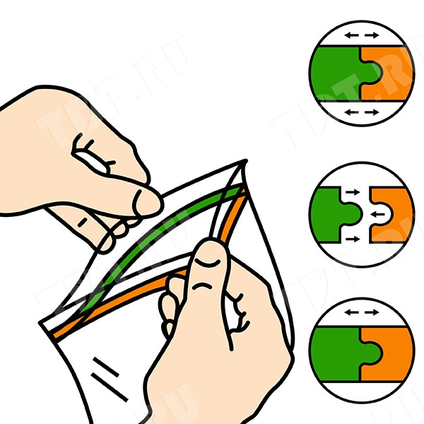 Пакеты Zip Lock с полосой для надписи, 100*150 мм, 60 мкм, 100 шт.