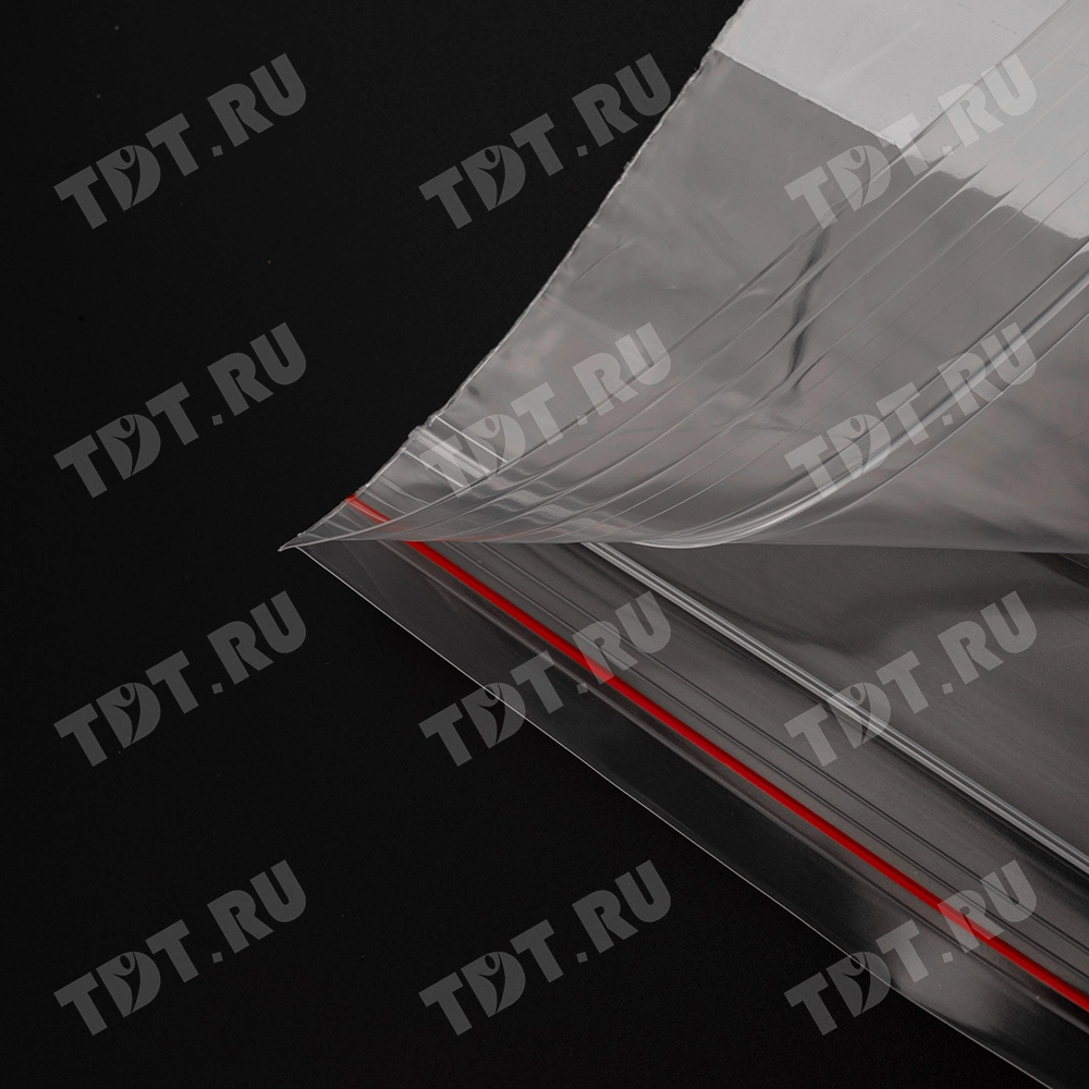 Пакет Zip Lock с полосой для надписи, прозрачный, 180*250 мм, 70 мкм, 100 шт.