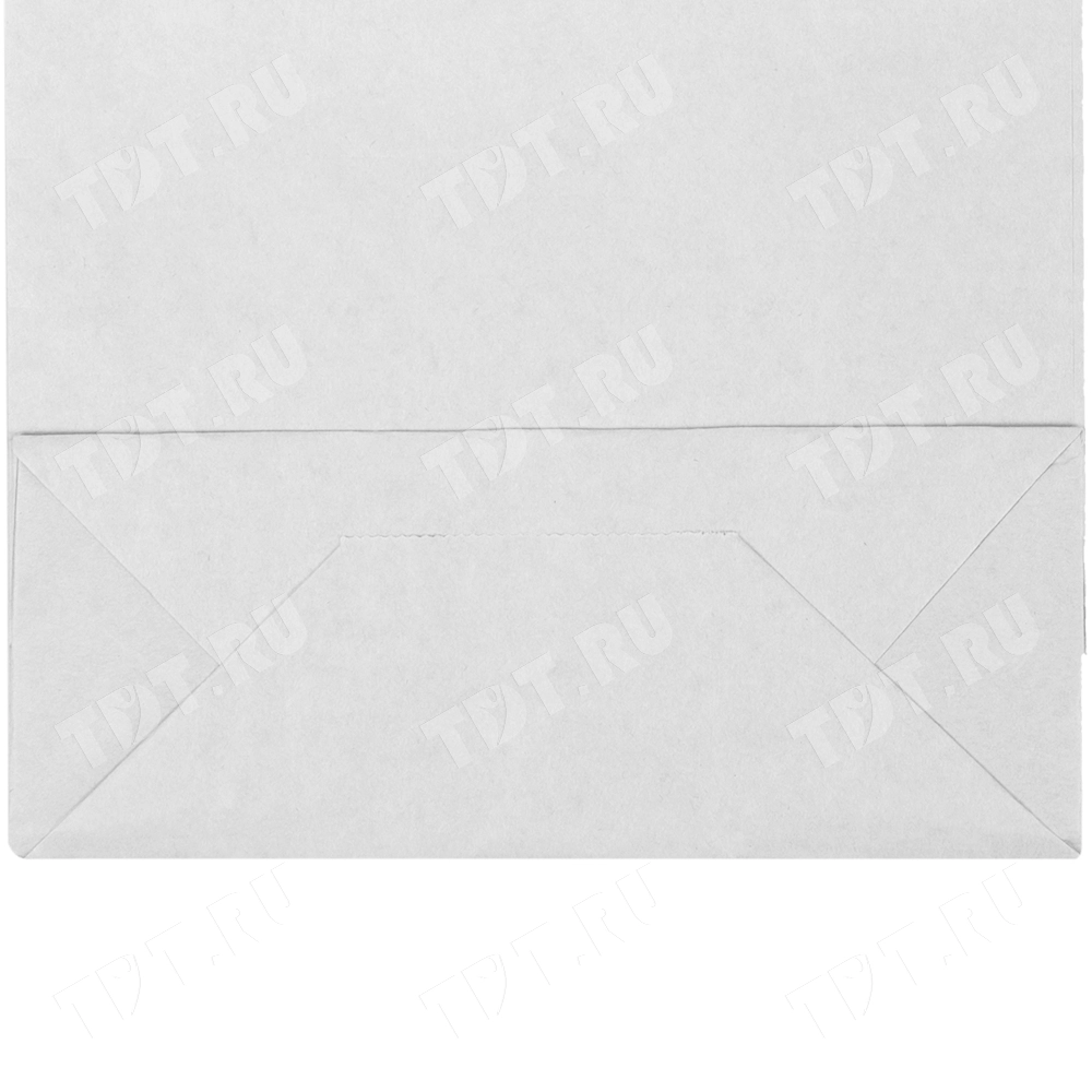 Белый пакет с плоской ручкой, 70 г/м², 22*9*33 см