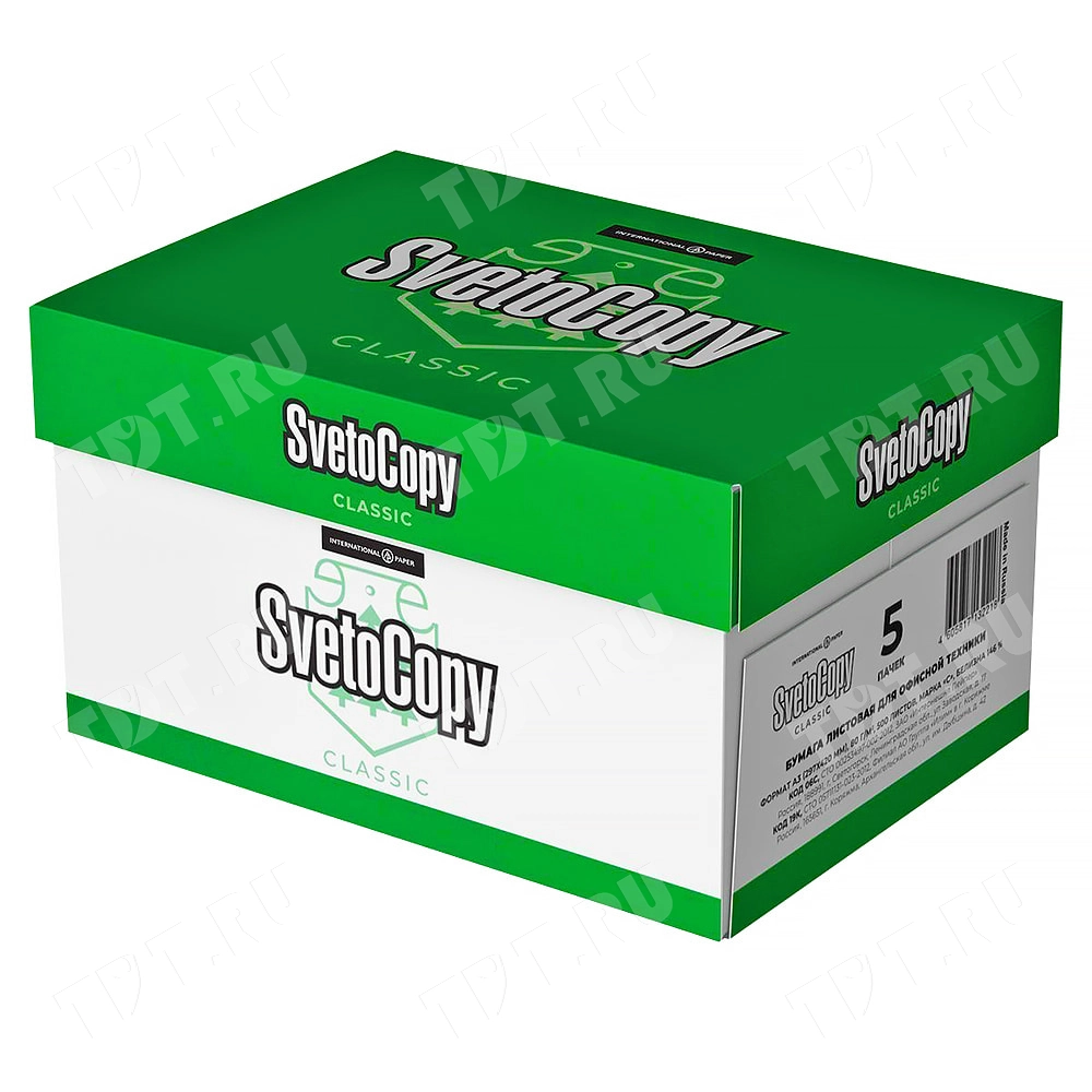 Офисная бумага SvetoCopy, формат А3, 500 листов/пачка, 80 г/м²