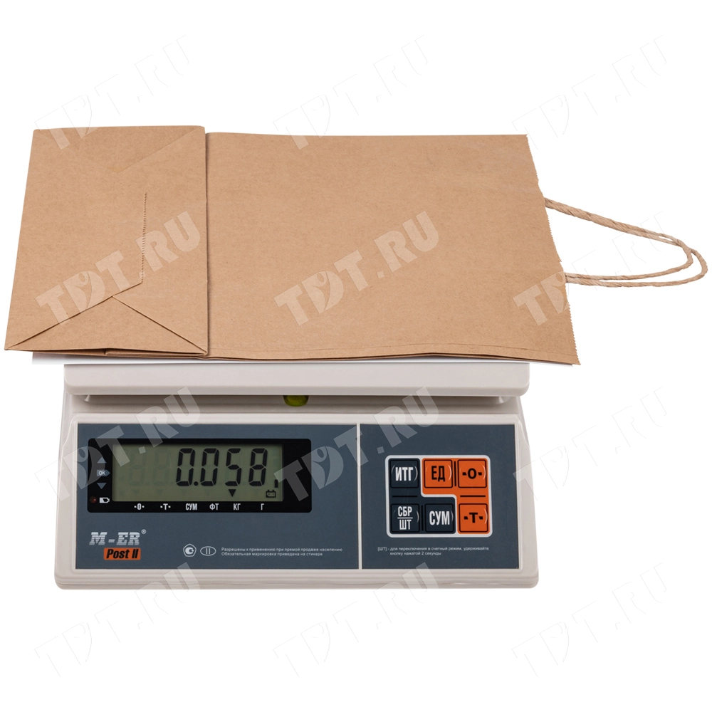 Крафт пакет с крученой ручкой, 80 г/м², 35*15*45 см