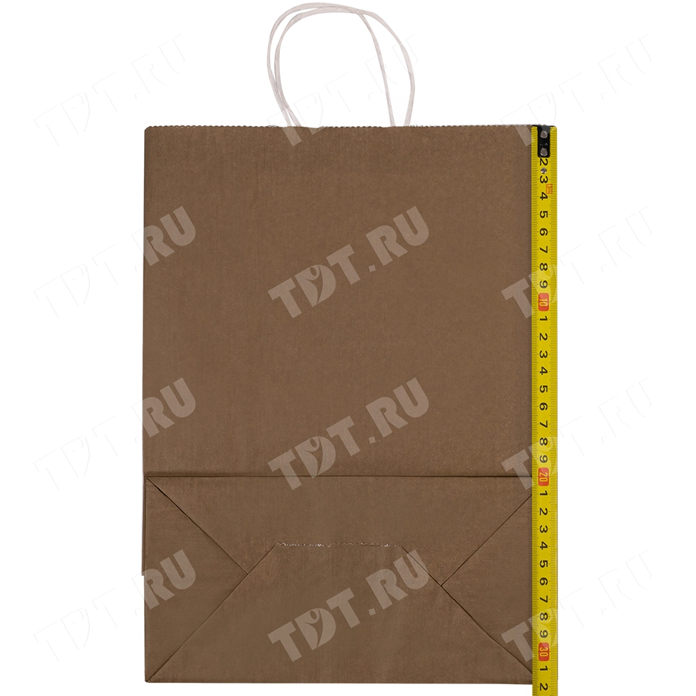 Крафт пакет с крученой ручкой «Капучино», 80 г/м², 25*11*32 см