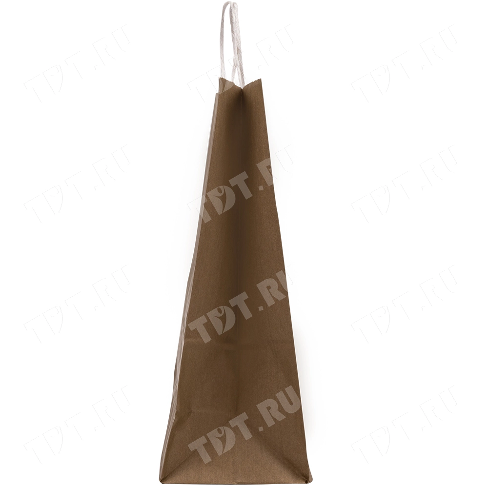 Крафт пакет с крученой ручкой «Капучино», 80 г/м², 25*11*32 см