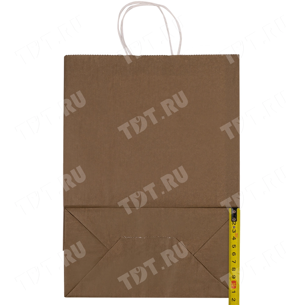 Крафт пакет с крученой ручкой «Капучино», 80 г/м², 25*11*32 см