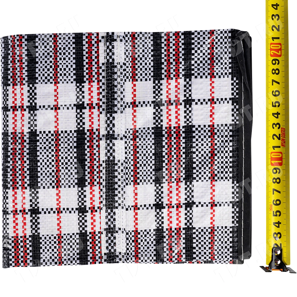 Сумка однослойная хозяйственная, 36 л, 45*20*40 см, чёрно-красная