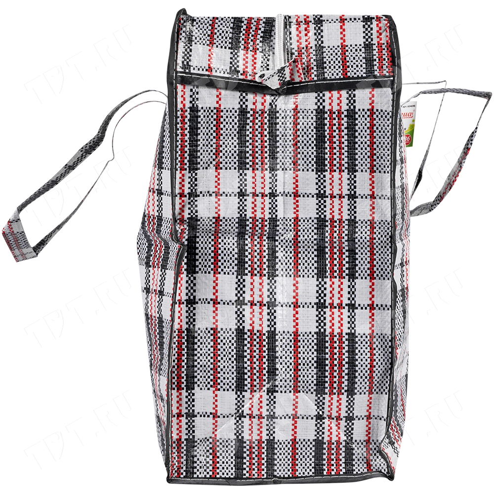 Сумка однослойная хозяйственная, 36 л, 45*20*40 см, чёрно-красная