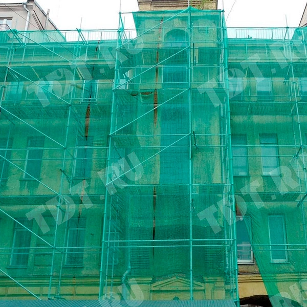 Фасадная сетка защитная, зеленая, 35 г/м², 3*50 м, затенение 35-40%