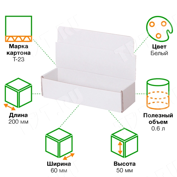 Короб КС-409 МГФ, белый, 200*60*50 мм