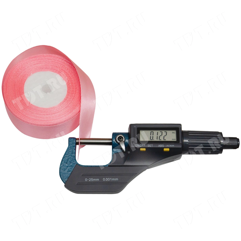 Атласная лента, розовая, 25мм*25м