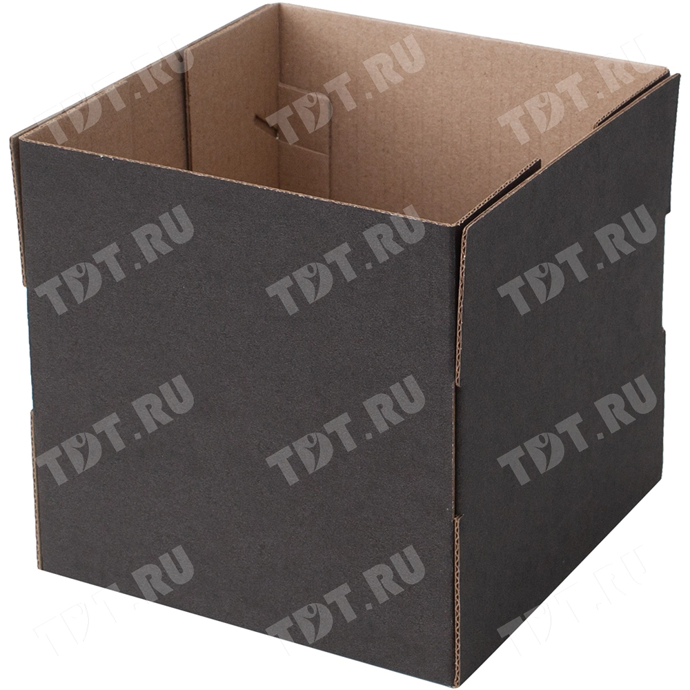 Коробка крышка-дно «Кубик», чёрная, 140*140*140 мм