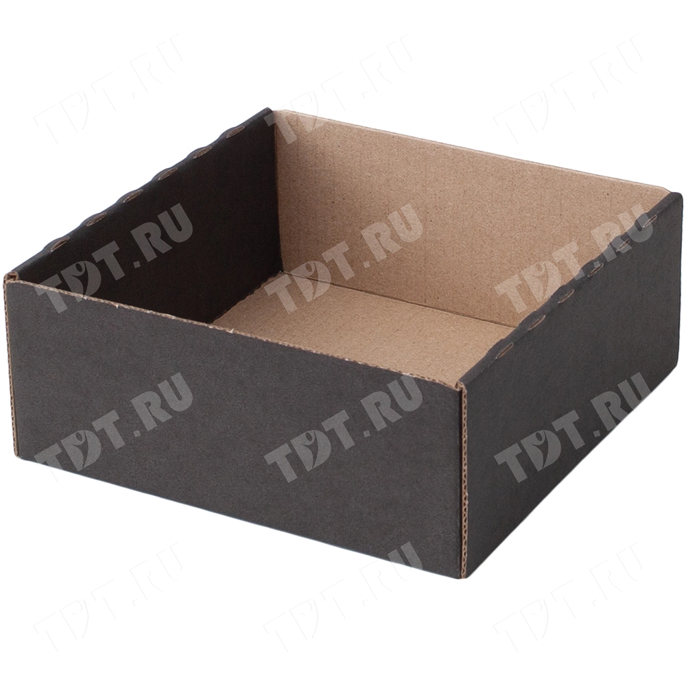 Коробка крышка-дно «Кубик», чёрная, 140*140*140 мм