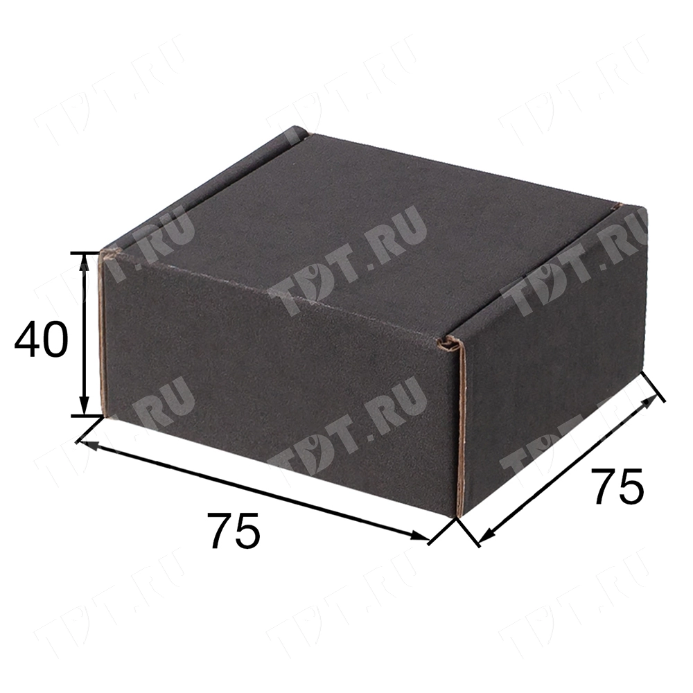 Короб КС-533 МГФ, чёрный, 75*75*40 мм