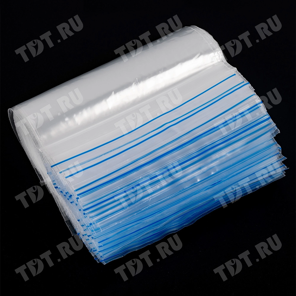 Пакет Zip Lock, прозрачный, 100*100 мм, 35-36 мкм, 100 шт.