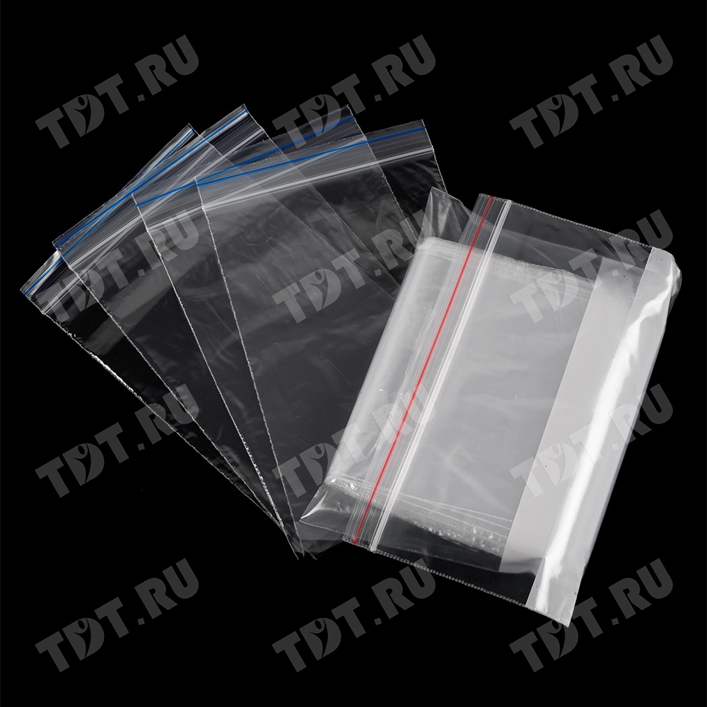 Пакет Zip Lock, прозрачный, 100*150 мм, 35-36 мкм, 100 шт.