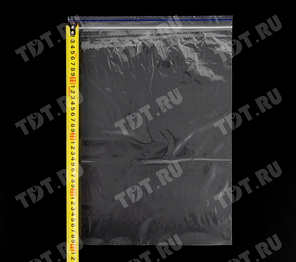 Пакет Zip Lock, прозрачный, 300*400 мм, 35-36 мкм, 100 шт.