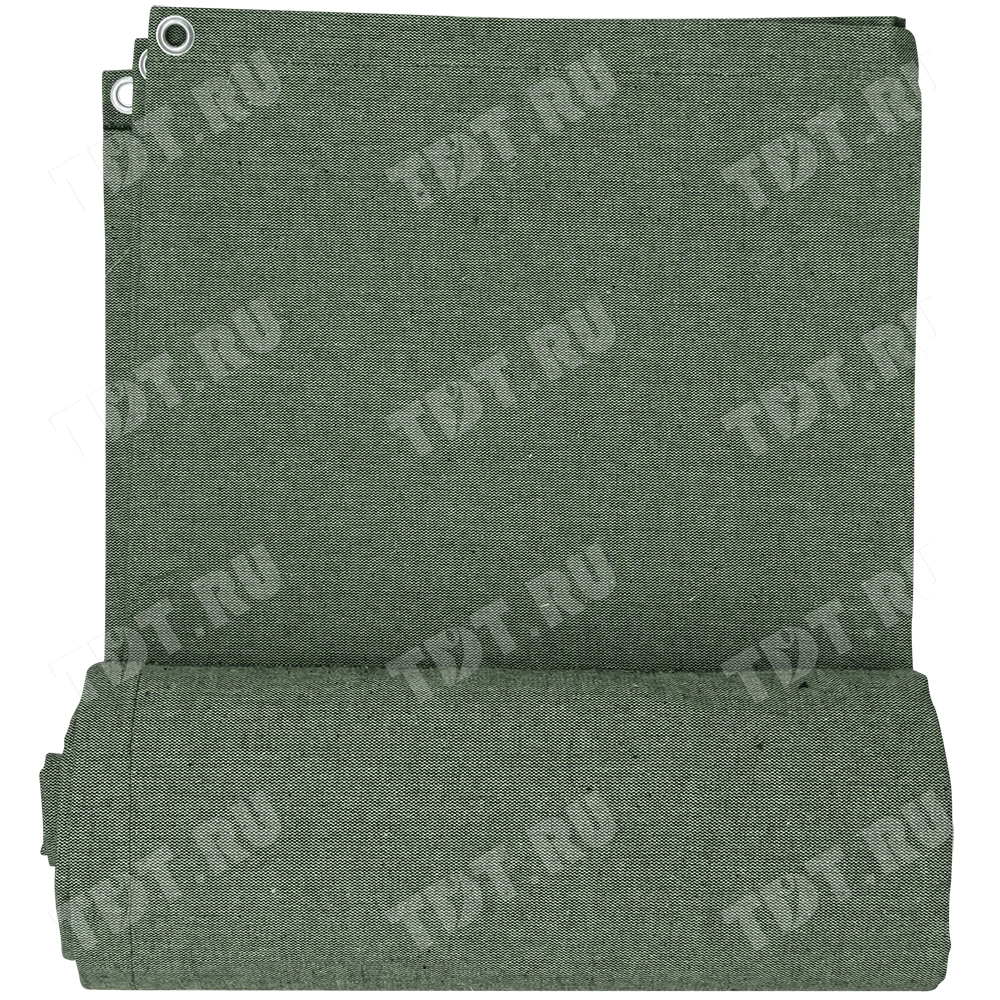 Брезент ОП с люверсами, хаки, 400 г/м², 3*5 м