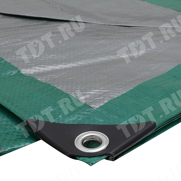 Защитный тент «Тарпаулин®» с люверсами зеленый, 2*3 м, 120 г/м²