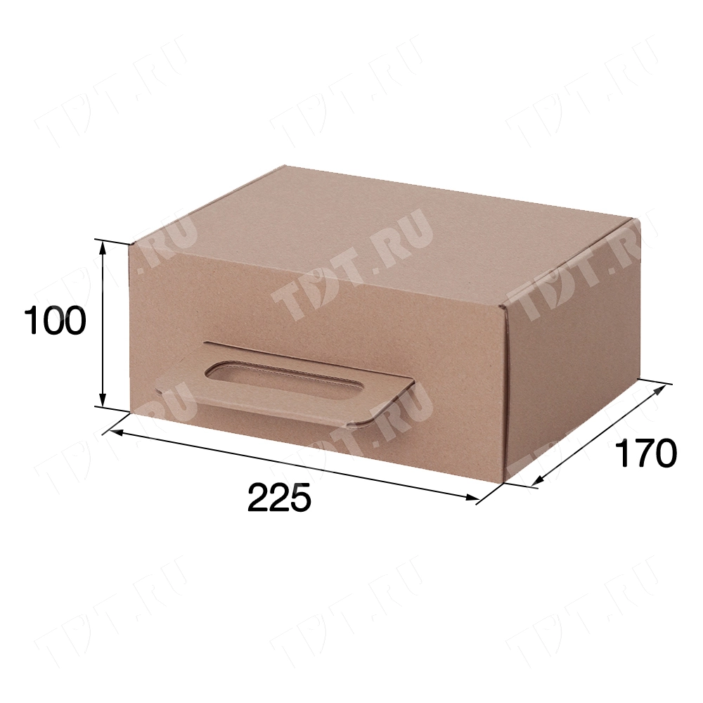 Короб КС-618 с картонной ручкой, МГК, 225*170*100 мм