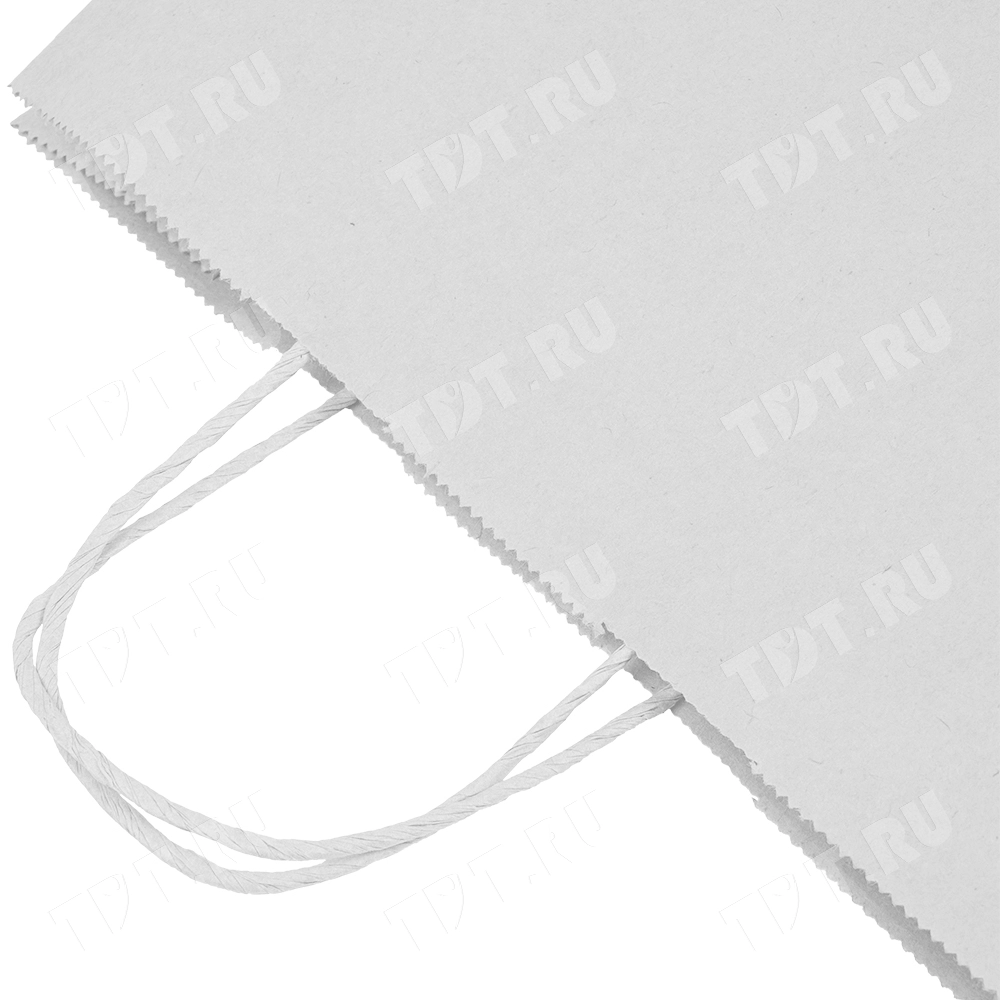 Белый пакет с крученой ручкой, 80 г/м², 29*12*32 см