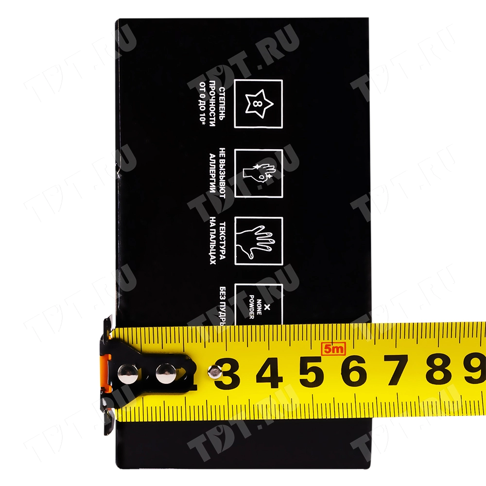 Перчатки нитриловые A.D.M., черные, размер L, 100 шт./уп.