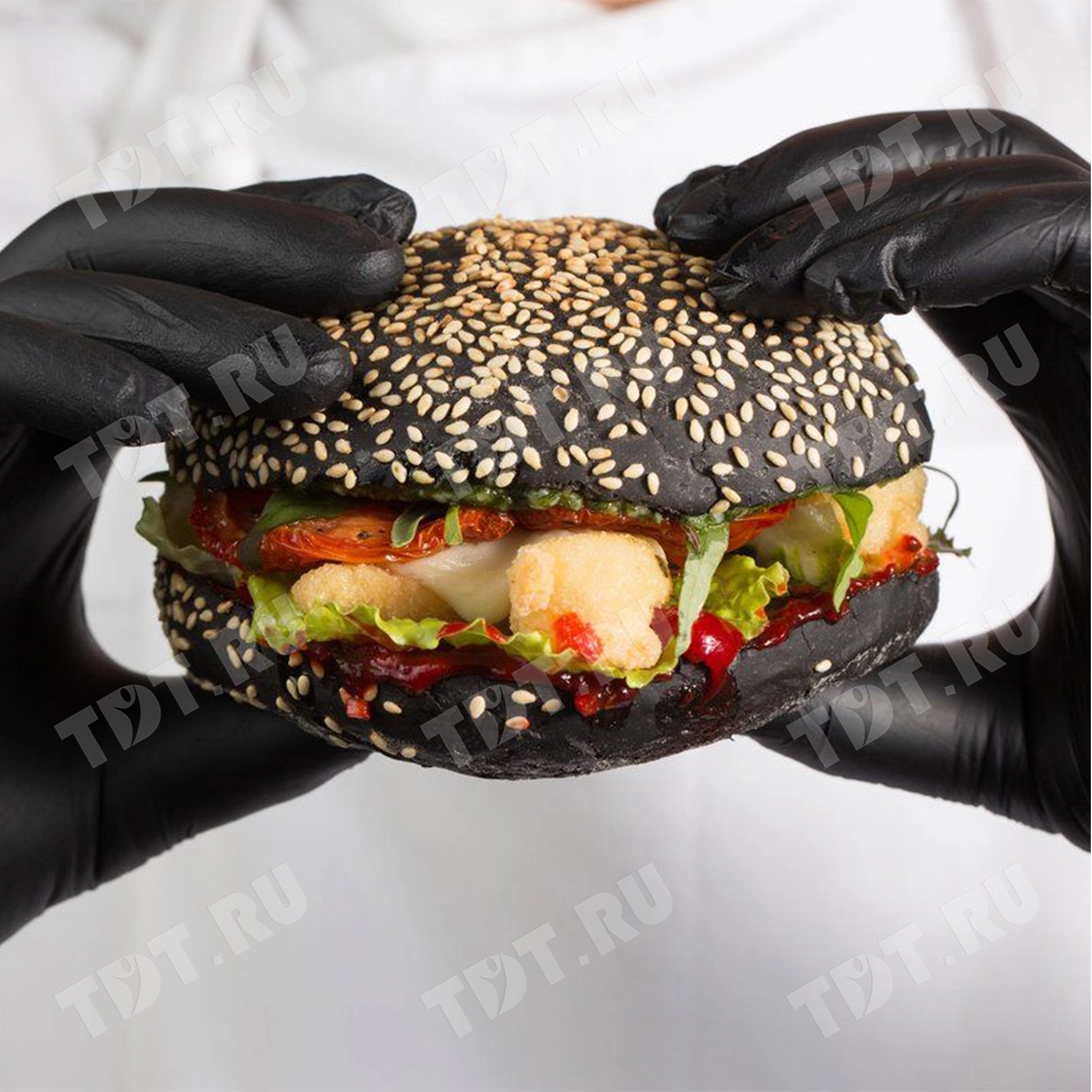 Перчатки нитриловые A.D.M., черные, размер L, 100 шт./уп.