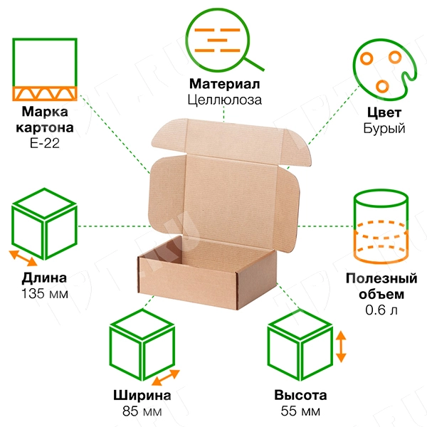 Коробка №204 (премиум), 135*85*55 мм