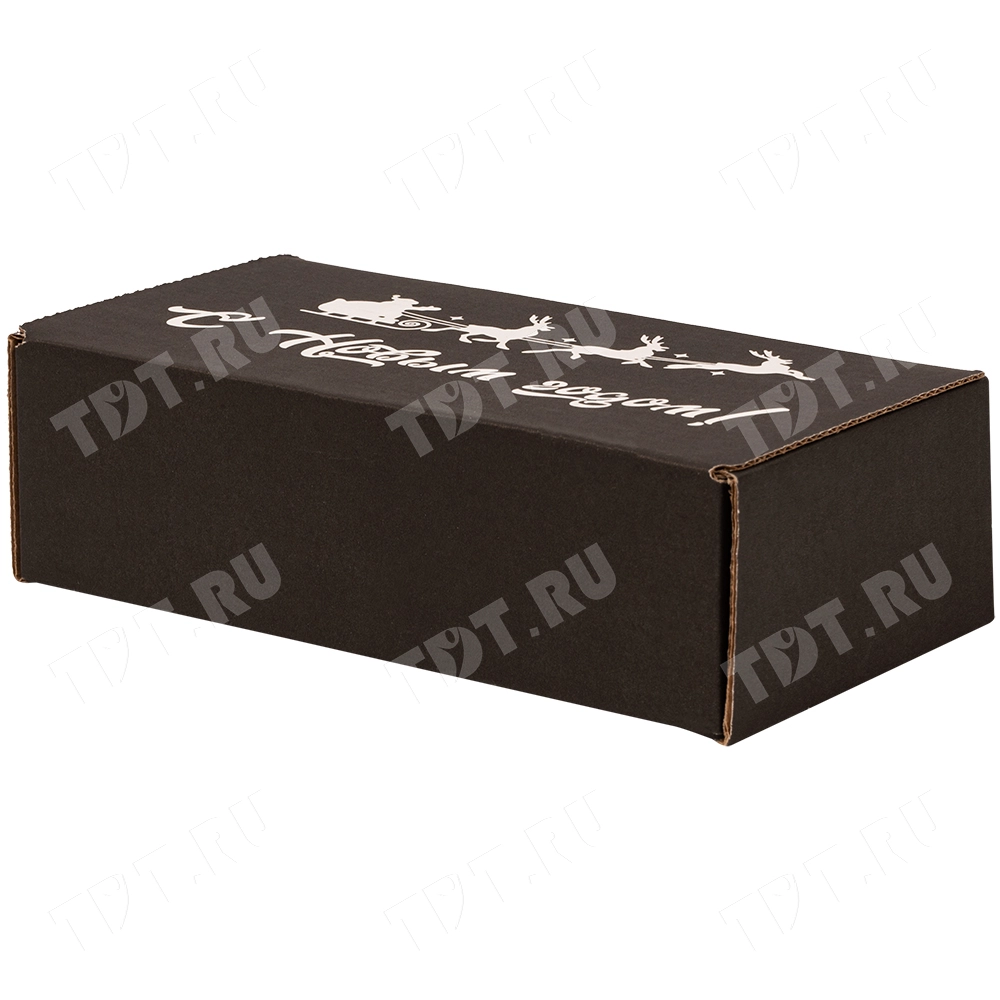 Подарочная коробка «С Новым годом!», чёрная, 170*90*50 мм