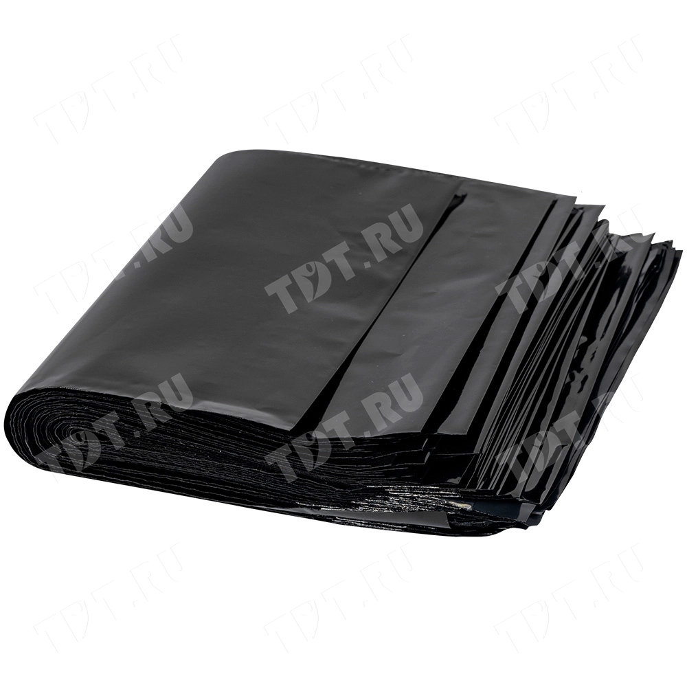 Курьер-пакет чёрный, без кармана, 170*240+40 мм, 50 мкм, 100 шт.